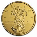 2023 Gibraltar 1 oz Gold Lady Justice BU