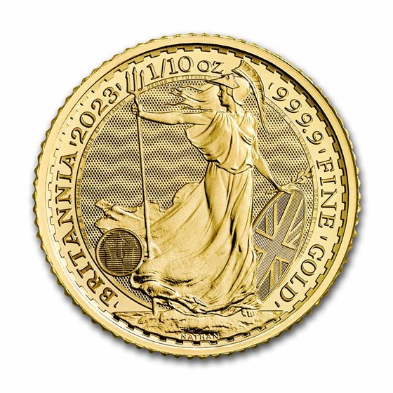 2023 Great Britain 1/10 oz Gold Britannia BU (Queen Elizabeth II)