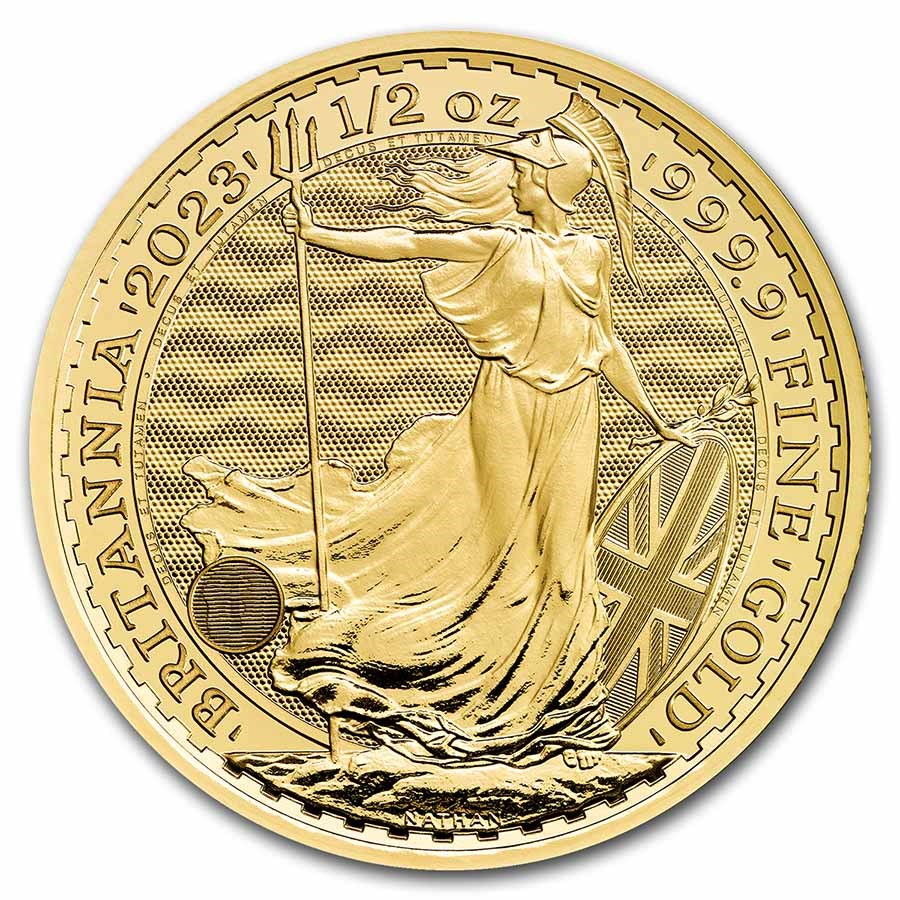 2023 Great Britain 1/2 oz Gold Britannia BU (King Charles III)