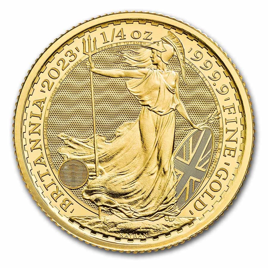 2023 Great Britain 1/4 oz Gold Britannia BU (Queen Elizabeth II)