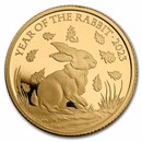 2023 Great Britain 1/4 oz Gold Year of the Rabbit Prf (Box & COA)
