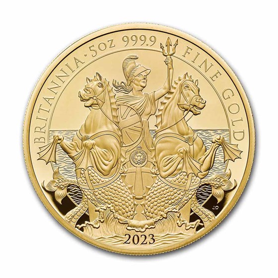 2023 Great Britain 5 oz Proof Gold Britannia (w/ Box & COA)