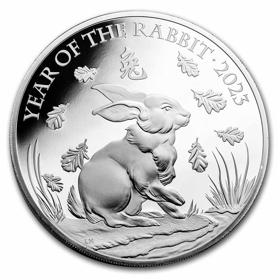 Silver Year Collection Buy 2023 Great Britain 5 oz Silver Year of the Rabbit Prf (Box & COA ...