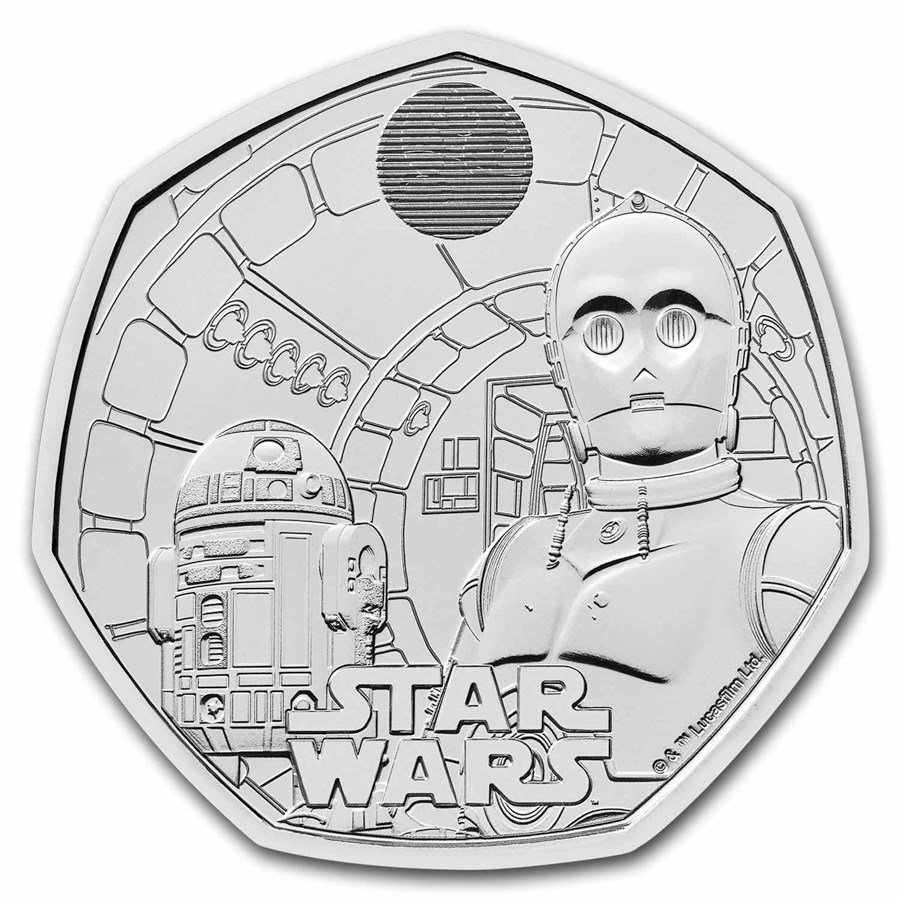 2023 Great Britain Star Wars: R2-D2 and C-3PO 50p BU Coin