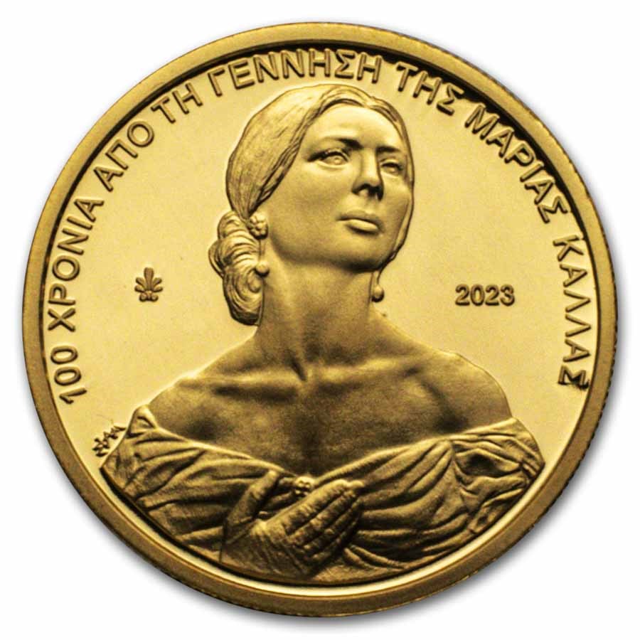 2023 Greece Proof Gold 200 Euros Maria Callas