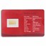 2023 Guinea 2 gram Proof Gold Loving Heart Coin Bar