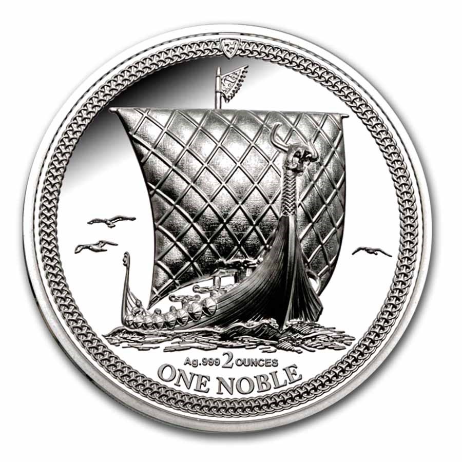 2023 Isle of Man 2 oz Silver Noble Piedfort Ultra High Proof