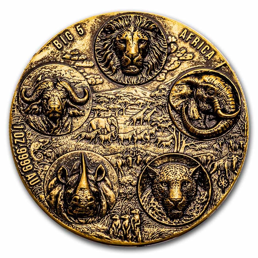 2023 Ivory Coast 1 oz Gold Big Five Africa Completer Coin