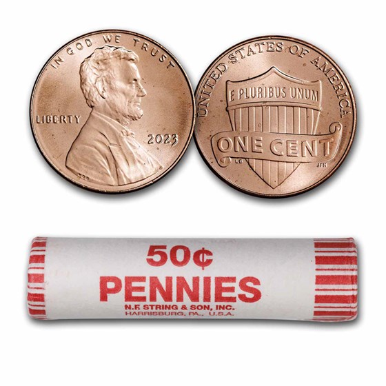 2023 Lincoln Cent 50-Coin Roll BU 2023 Lincoln Cent 50-Coin Roll BU