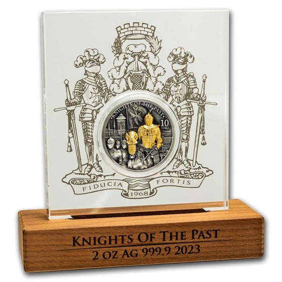 2023 Malta 2 oz Silver 10 Euro Knights of the Past (Antiqued) 2023 Malta 2 oz Silver 10 Euro Knights of the Past (Antiqued)