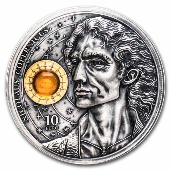 2023 Malta 2 oz Silver 10 Euro Nicolaus Copernicus Coin (Antique) 2023 Malta 2 oz Silver 10 Euro Nicolaus Copernicus Coin (Antique)