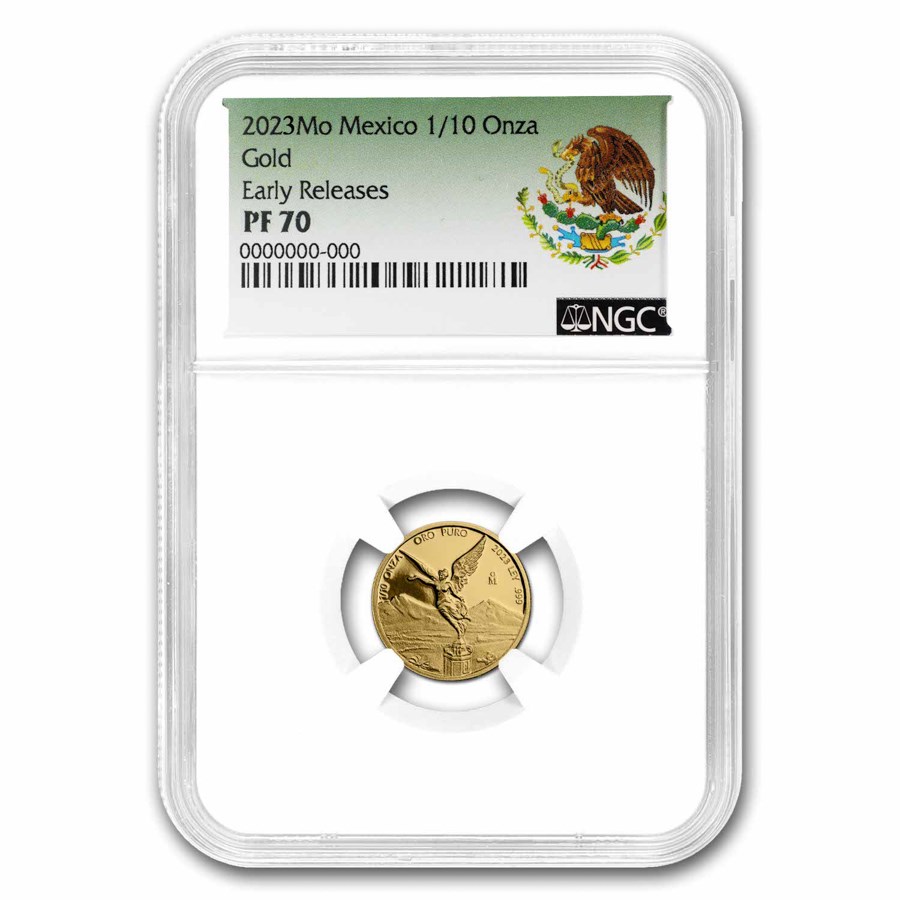 2023 Mexico 1/10 oz Gold Libertad PF-70 NGC (ER, Coat of Arms)