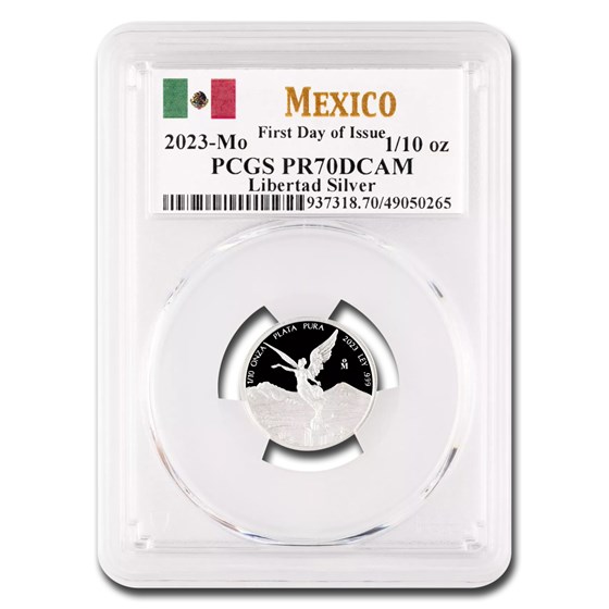 2023 Mexico 1/10 oz Silver Libertad PR-70 DCAM PCGS (FDI) 2023 Mexico 1/10 oz Silver Libertad PR-70 DCAM PCGS (FDI)