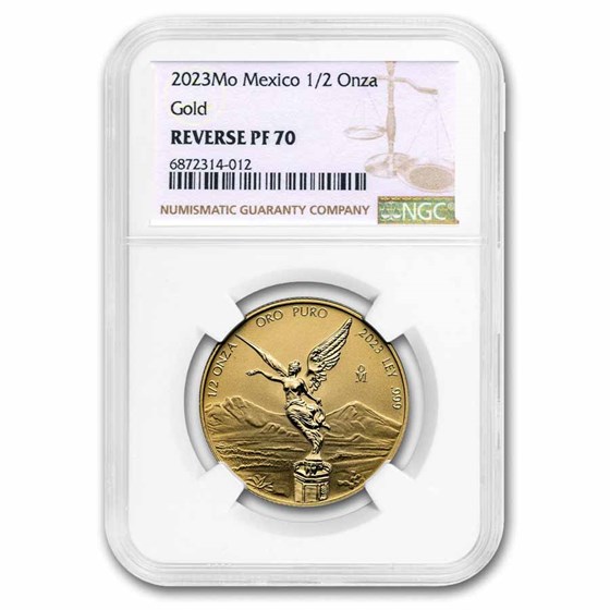 2023 Mexico 1/2 oz Rev Proof Gold Libertad PF-70 NGC 2023 Mexico 1/2 oz Rev Proof Gold Libertad PF-70 NGC