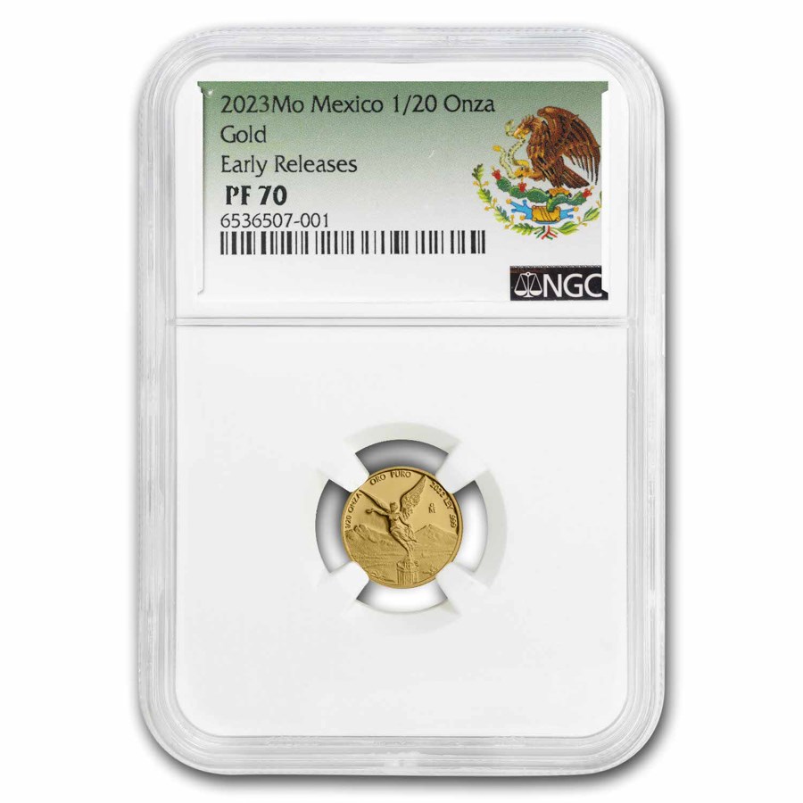 2023 Mexico 1/20 oz Pf Gold Libertad PF-70 NGC (ER, Coat of Arms)