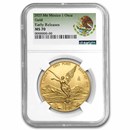 2023 Mexico 1 oz Gold Libertad MS-70 NGC (ER, Coat of Arms Label)