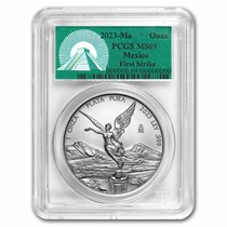 Buy 2023 Mexican 1 oz Silver Libertad MS-69 FirstStrike (Green
