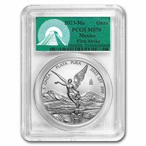 Buy 2023 Mexican 1 oz Silver Libertad MS-70 (FS, Green Label) | APMEX