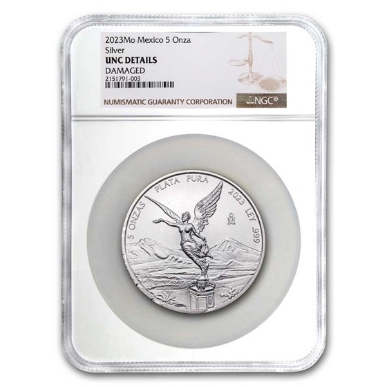 2023 Mexico 5 oz Silver Libertad NGC (Damaged) 2023 Mexico 5 oz Silver Libertad NGC (Damaged)