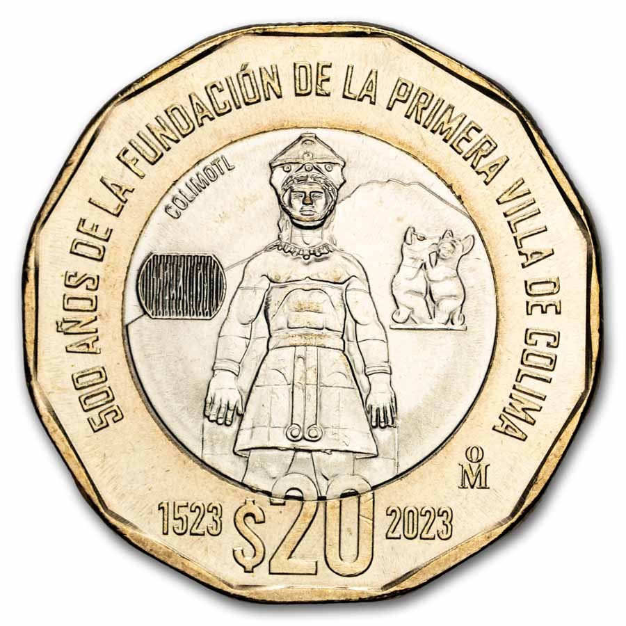 2023 Mexico Bimetallic 20 Pesos BU (First Villa of Colima)