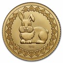 2023 Mongolia 1/2 gram Proof Gold Lunar Year of the Rabbit