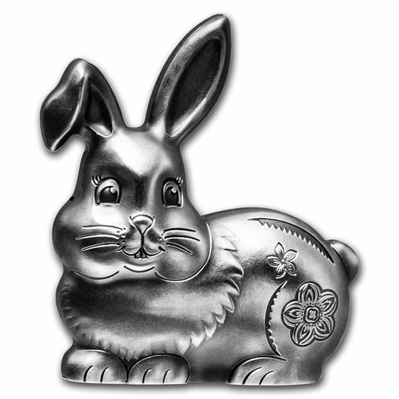 2023 Mongolia 1 oz Silver Antique Lunar Sweet Rabbit 2023 Mongolia 1 oz Silver Antique Lunar Sweet Rabbit