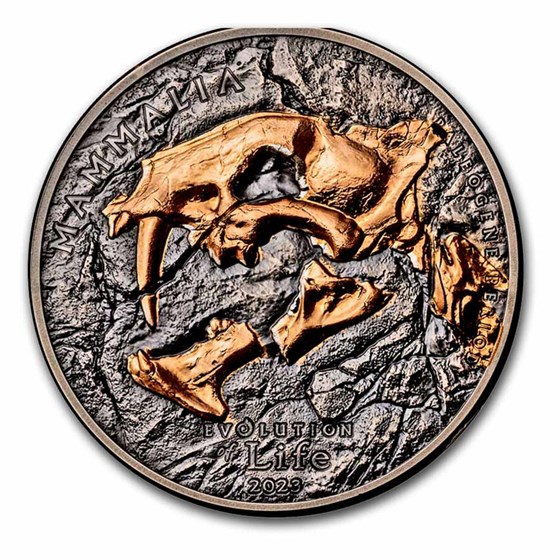 2023 Mongolia 1 oz Silver Evolution of Life Nimravidae 2023 Mongolia 1 oz Silver Evolution of Life Nimravidae