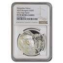 2023 Mongolia 1 oz Silver Proof Falcon PF-70 Ultra Cameo NGC
