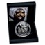 2023 Mongolia 2 oz Silver Black Proof Growing Up: Brown Bear