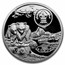 2023 Mongolia 2 oz Silver Black Proof Growing Up: Brown Bear