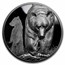 2023 Mongolia 2 oz Silver Black Proof Growing Up: Brown Bear
