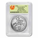 2023 Netherlands 1 oz Silver Ducaton Rider MS-70 PCGS (FDI)