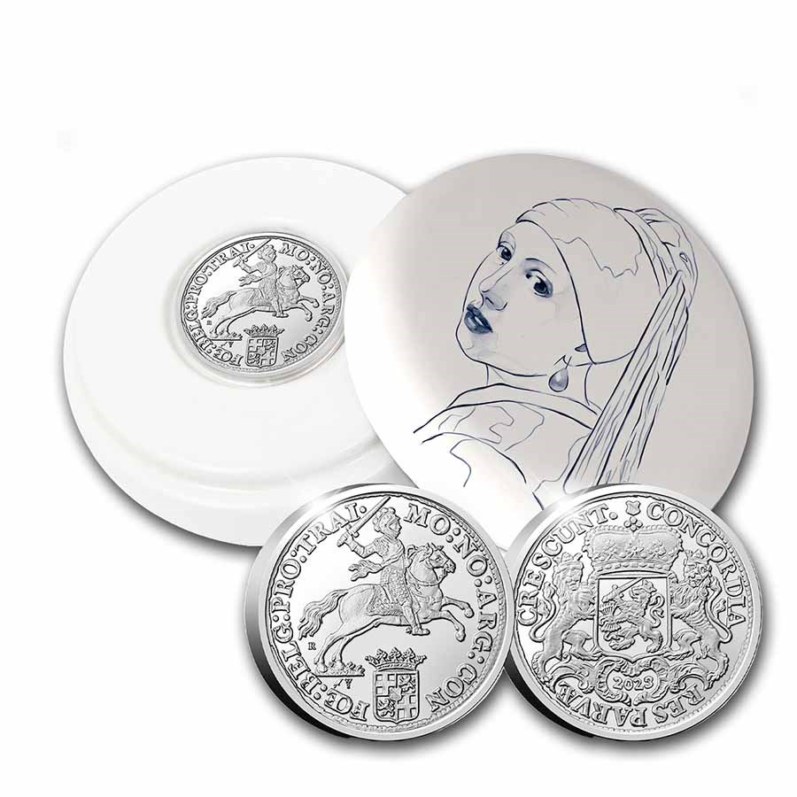 2023 Netherlands 2 oz Proof Silver Ducaton Rider (w/Delft Box)