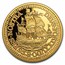 2023 Netherlands Gold Piedfort PF Ship Shilling (w/ Treasure Box)