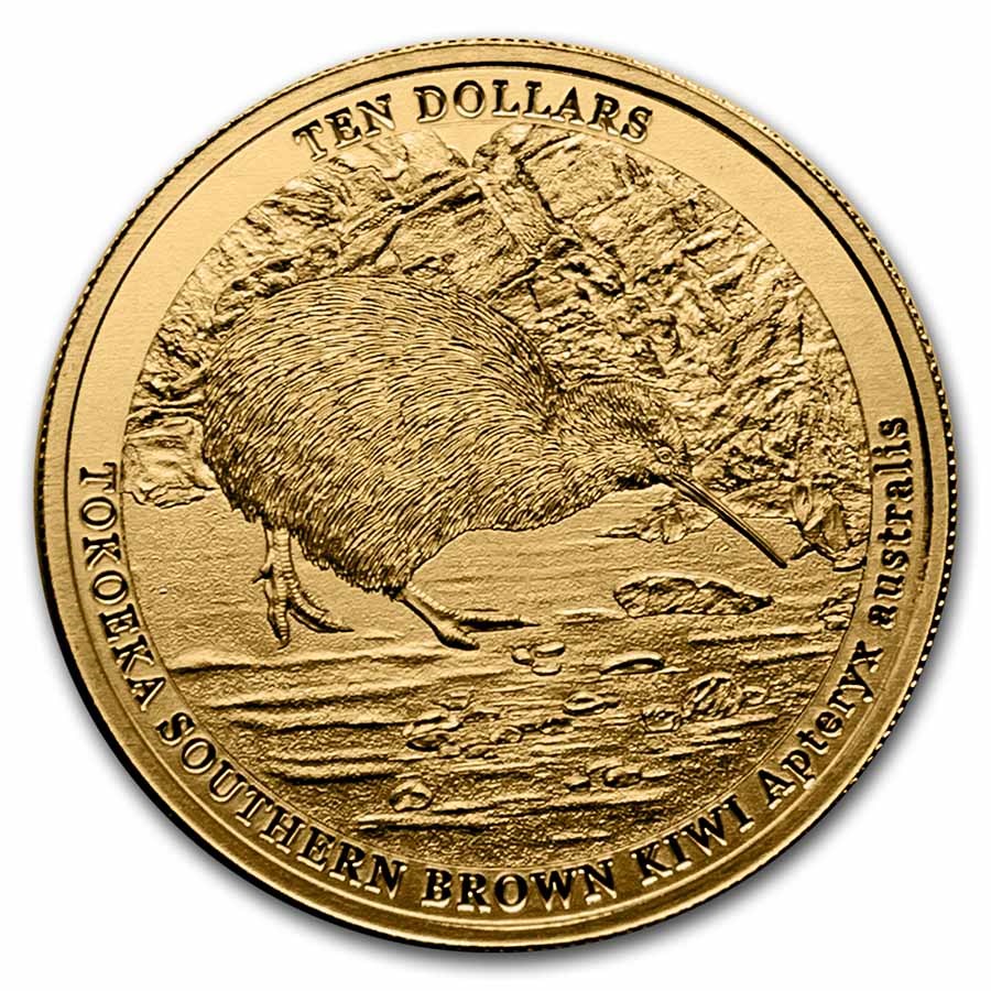2023 New Zealand 1/4 oz Proof Gold $10 Kiwi