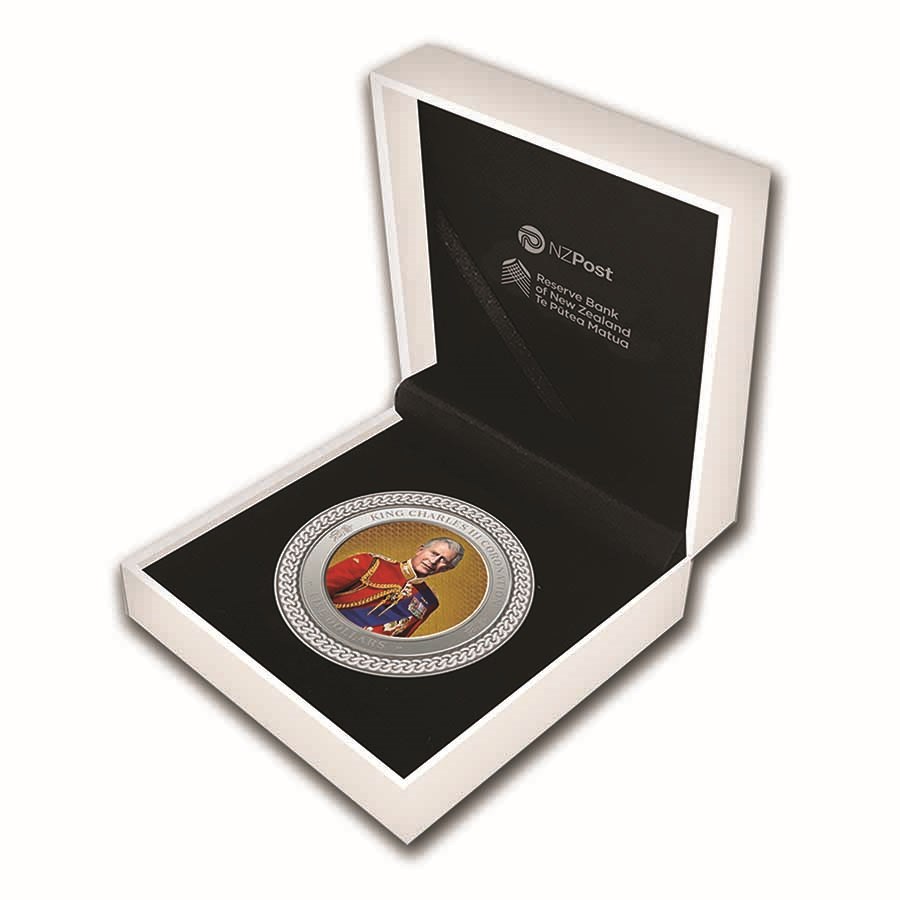 2023 New Zealand 5 oz Silver Proof King Charles III Coronation