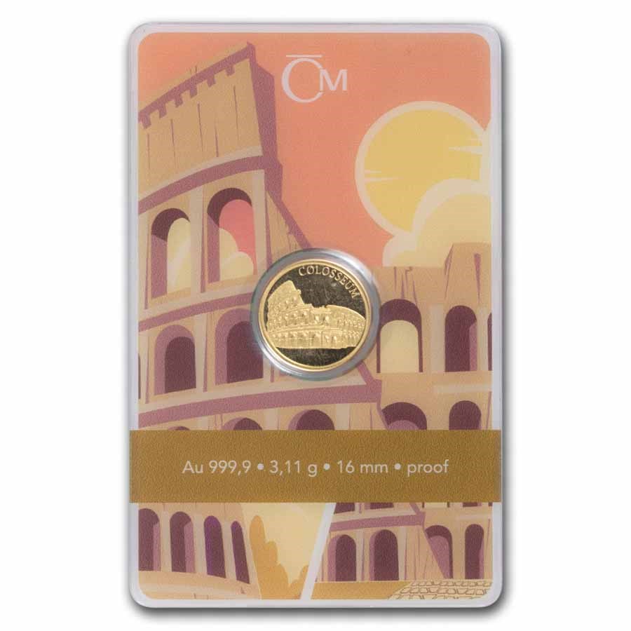 2023 Niue 1/10 oz Gold New Seven Wonders The Colosseum Proof