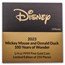 2023 Niue 1/4 oz Gold $25 Disney 100 Years - Mickey & Donald