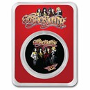 2023 Niue 1 oz Ag $2 Aerosmith Colorized 50th Anniv. Band in TEP