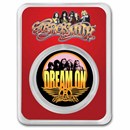 2023 Niue 1 oz Ag $2 Aerosmith Colorized 50th Dream On in TEP