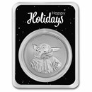 2023 Niue 1 oz Ag $2 Grogu Baby Yoda in Serialized Holiday TEP