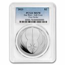 2023 Niue 1 oz Ag $2 Star Wars: Jedi Order Crest MS-70 PCGS (FS)