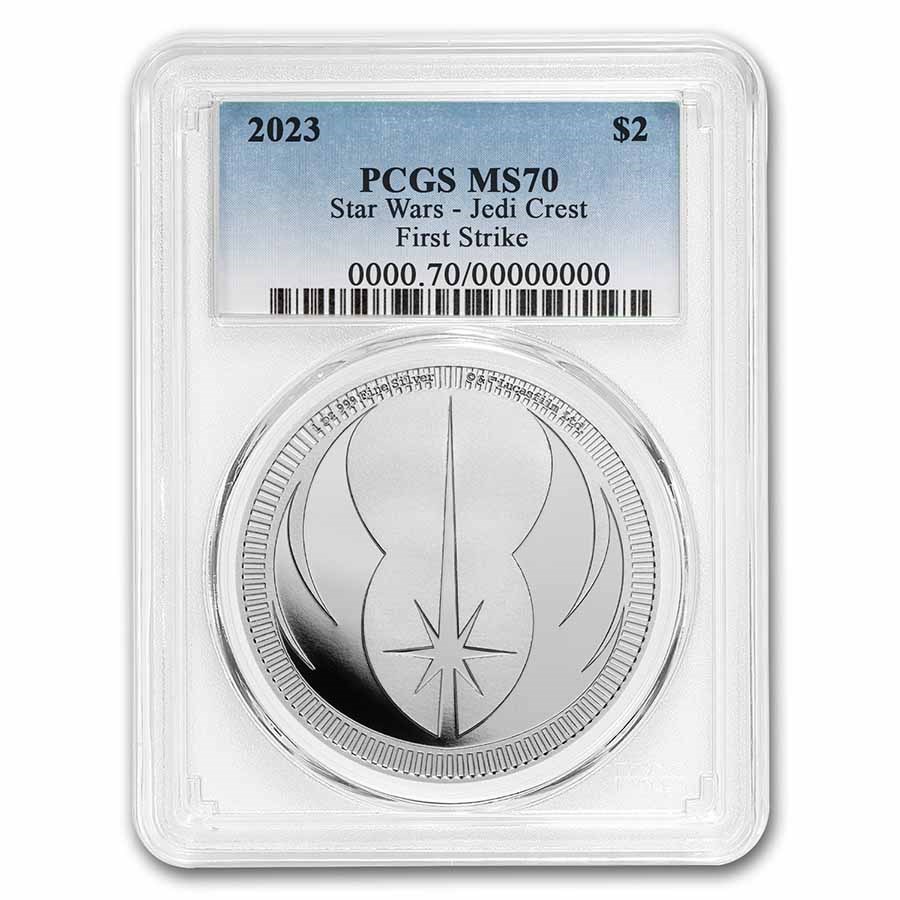 2023 Niue 1 oz Ag $2 Star Wars: Jedi Order Crest MS-70 PCGS (FS)