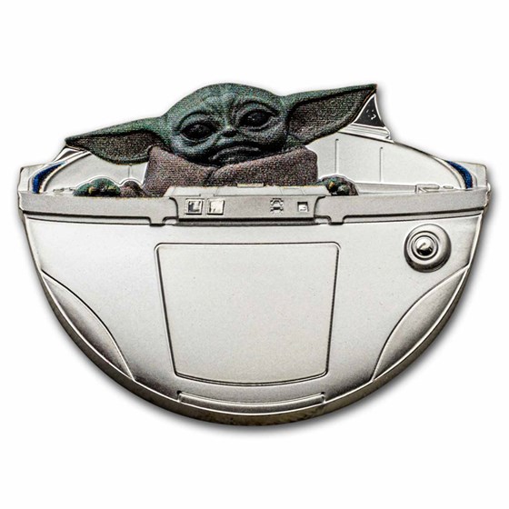 2023 Niue 1 oz Ag $2 Star Wars Mandalorian: Grogu Pod Shaped Coin 2023 Niue 1 oz Ag $2 Star Wars Mandalorian: Grogu Pod Shaped Coin