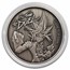 2023 Niue 1 oz Antique Ag Yu-Gi-Oh! Game Flip Coin (w/Tin & CoA)