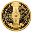 2023 Niue 1 oz Gold $100 Vivat Humanitas Prooflike BU