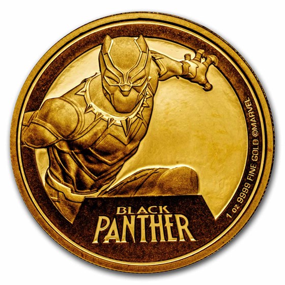 2023 Niue 1 oz Gold Coin $250 Marvel: Black Panther™ (Box & COA) 2023 Niue 1 oz Gold Coin $250 Marvel: Black Panther™ (Box & COA)