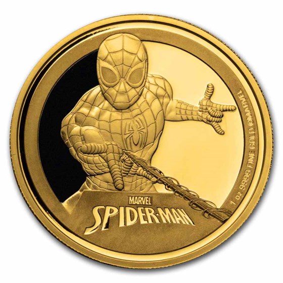 2023 Niue 1 oz Gold Coin $250 Marvel: Spider-Man™ (Box & COA) 2023 Niue 1 oz Gold Coin $250 Marvel: Spider-Man™ (Box & COA)