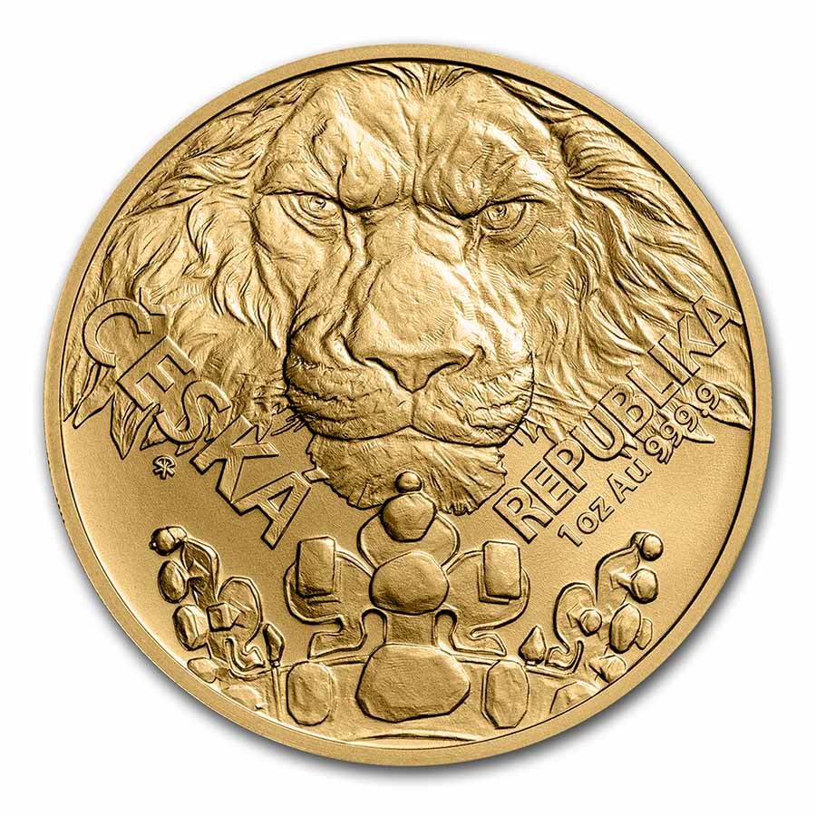 2023 Niue 1 oz Gold Czech Lion BU