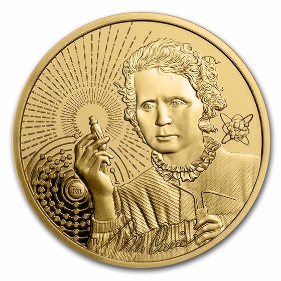 2023 Niue 1 oz Gold Icons: Marie Curie BU (Signed COA) 2023 Niue 1 oz Gold Icons: Marie Curie BU (Signed COA)